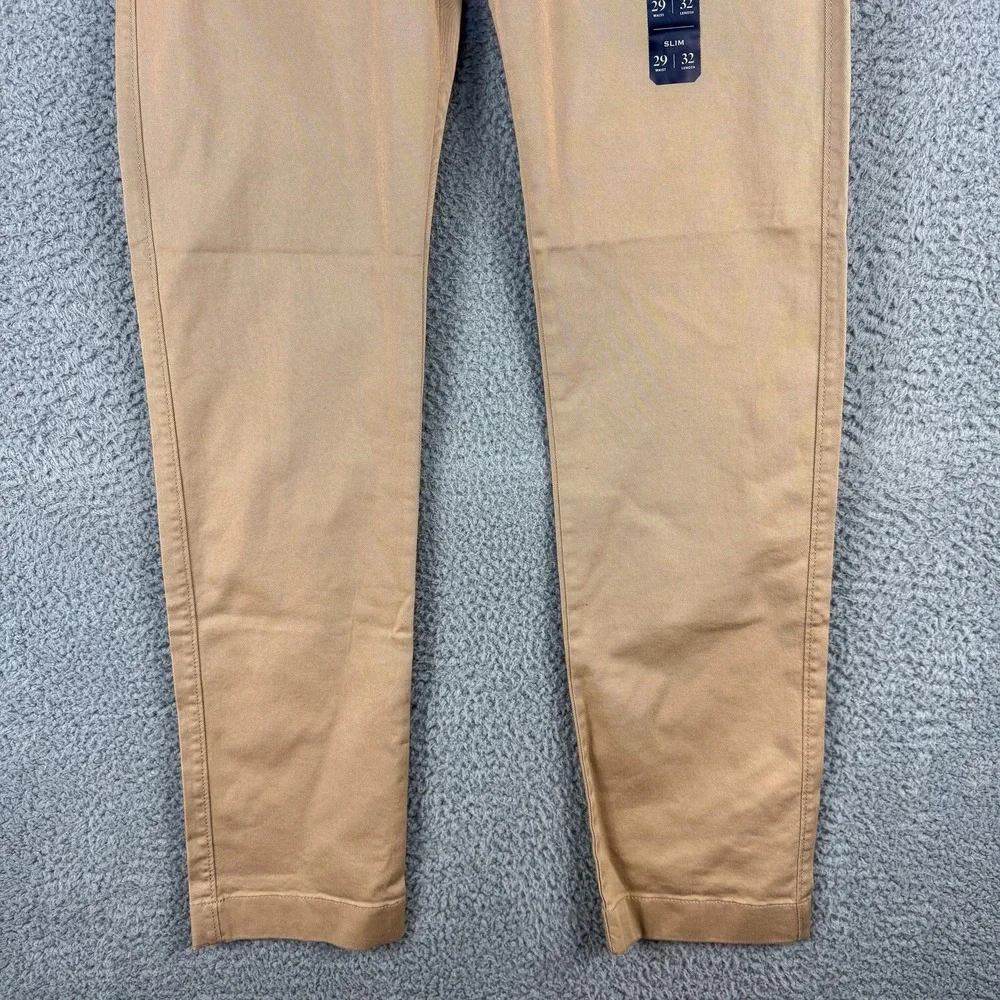 J Crew Pants Mens‎ 29 Khaki Flex Slim Chino Casual Flat Front Dress Cotton 31x32